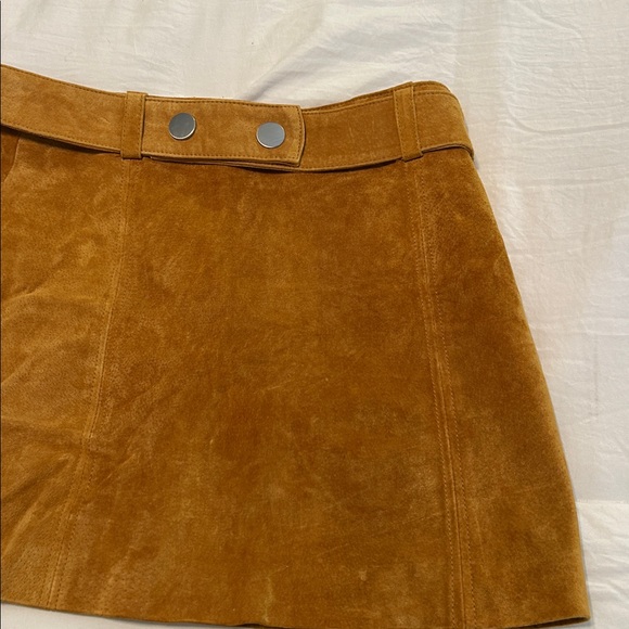NWT Zara Camel Suede Mini Skirt - Picture 3 of 10